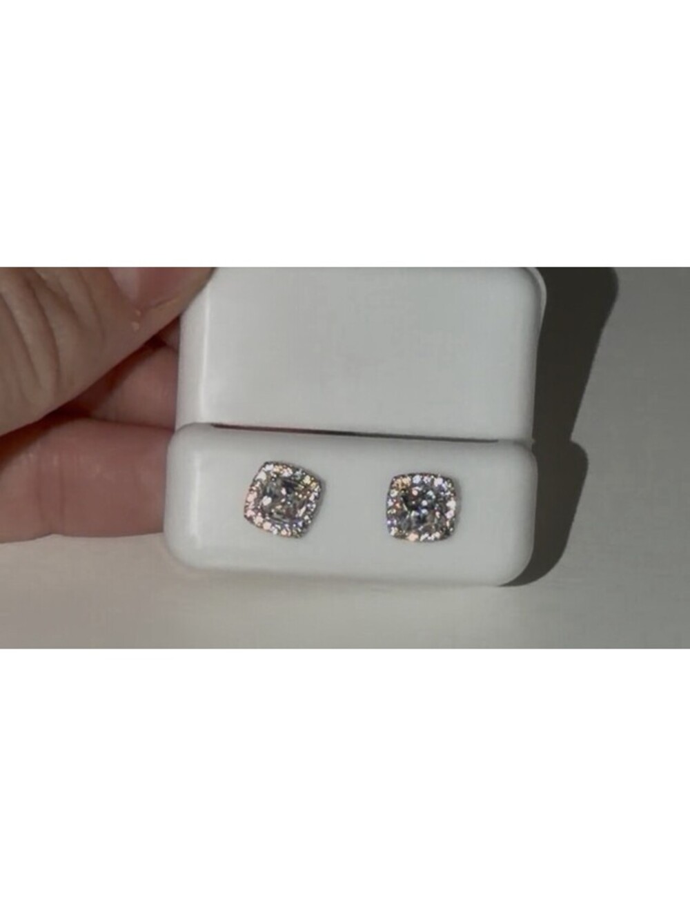 Beautiful Stamped Sterling Silver 925 CZ Push Back Earrings - Picture 2 of 7